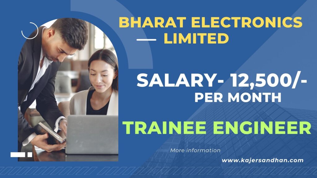 BEL Recruitment 2024 Trainee Engineer