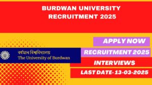 Burdwan University Recruitment 2025