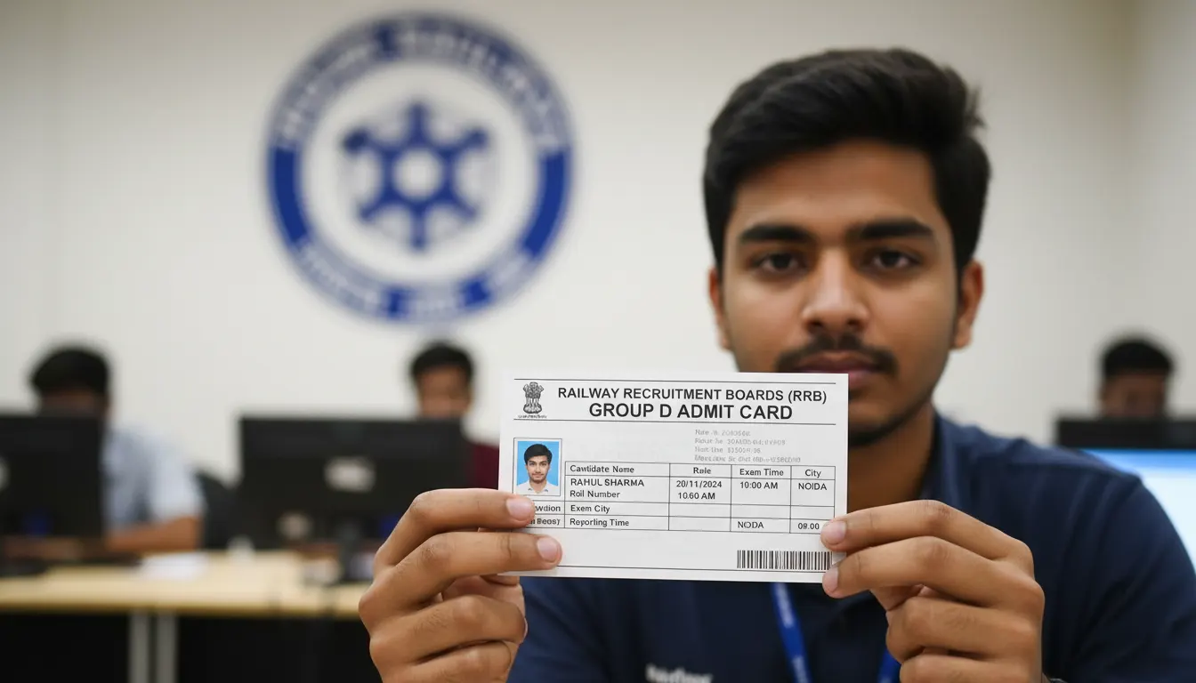 Railway RRB Group D Exam City & Admit Card 2025